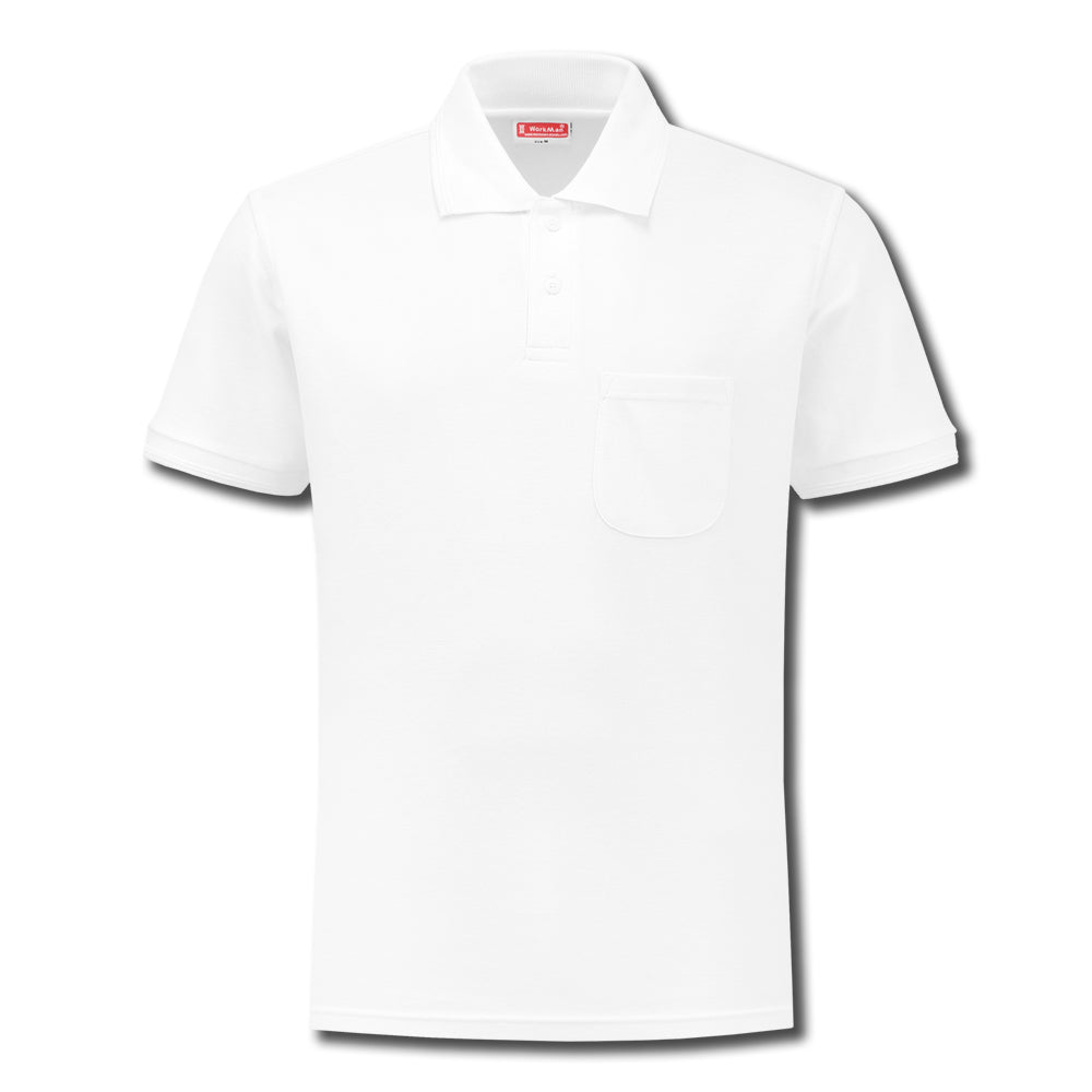 Poloshirt (wit, incl. borstzak)