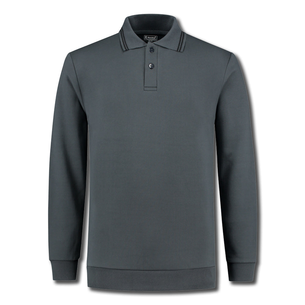 Polosweater (donkergrijs)