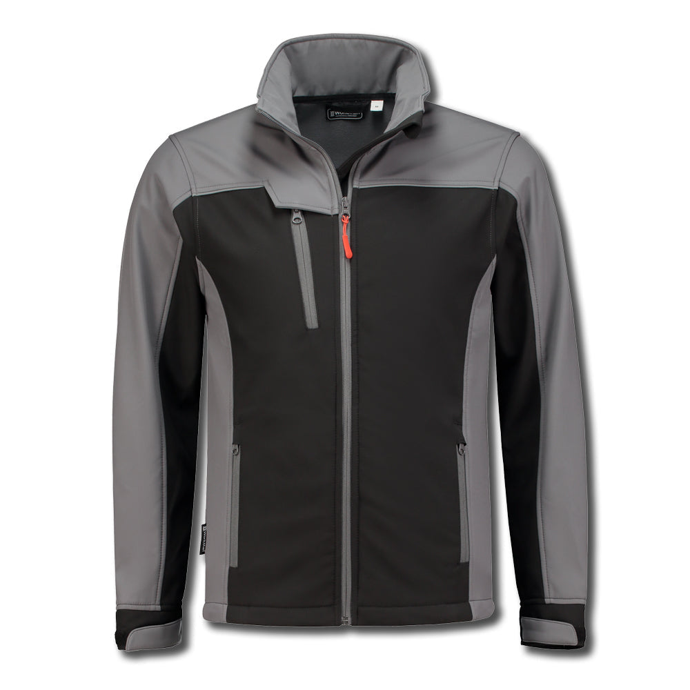 Softshell jack (zwart-grijs)