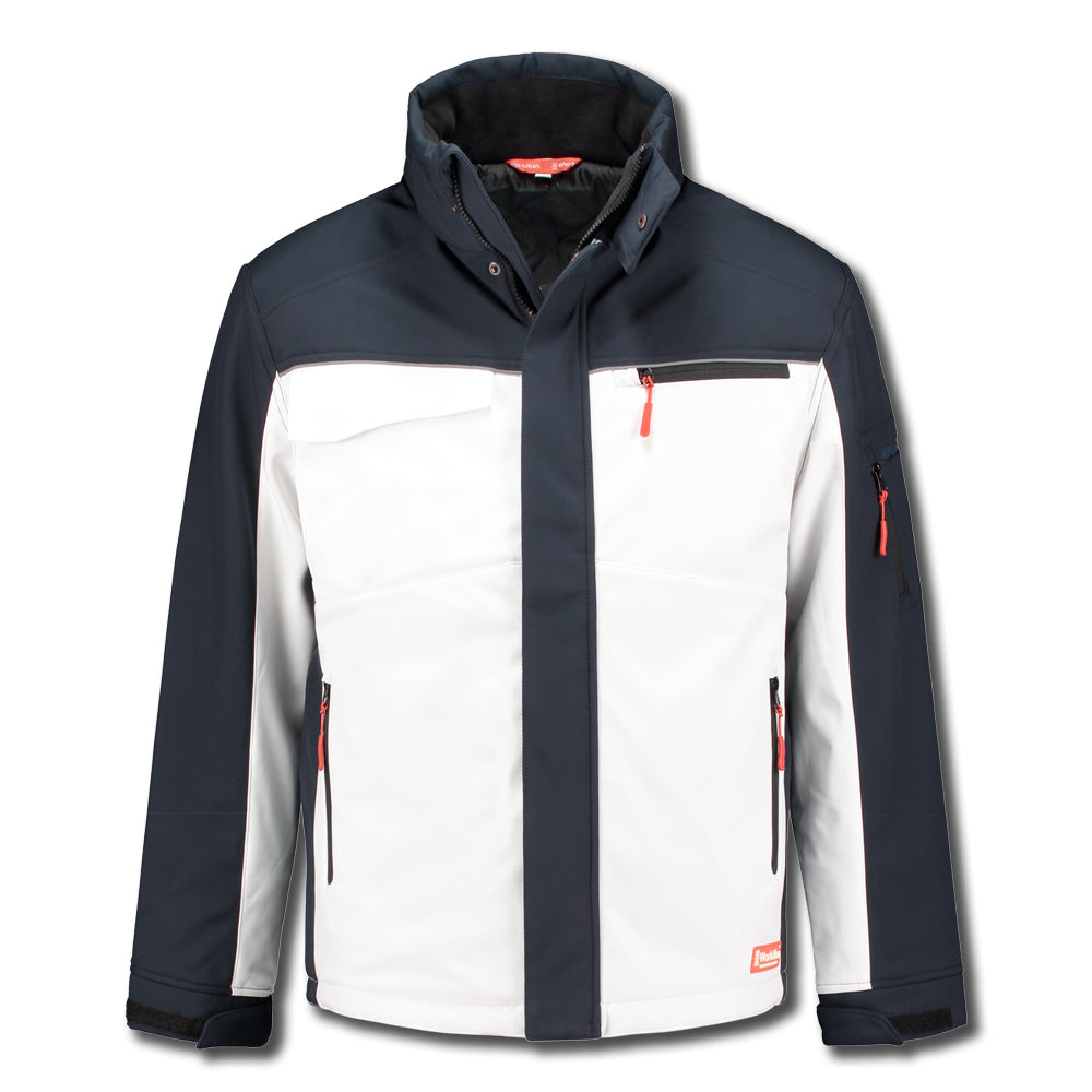 Softshell winterjack (wit-navy)