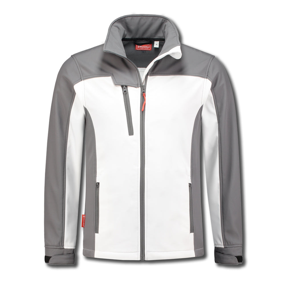 Softshell jack (wit-grijs)