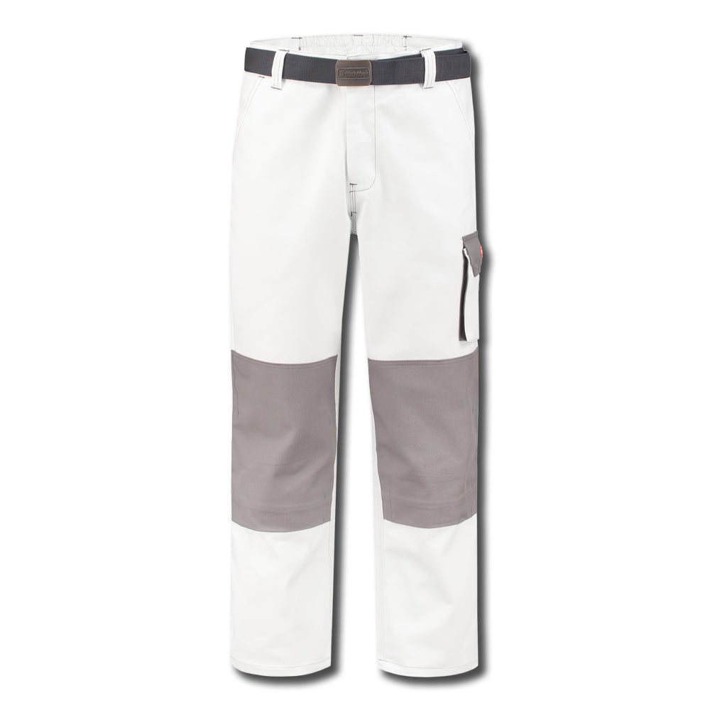 Klassieke schildersbroek (wit-grijs)