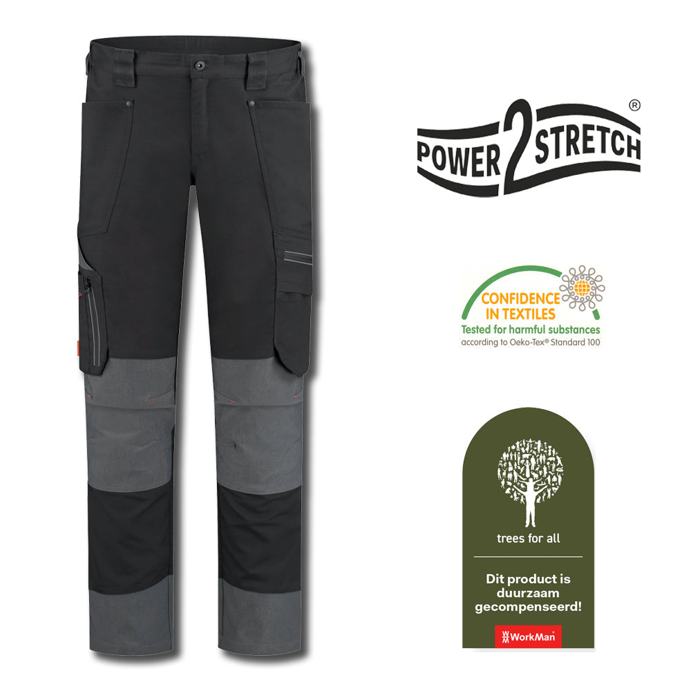 Stretch Worker (zwart-grijs)