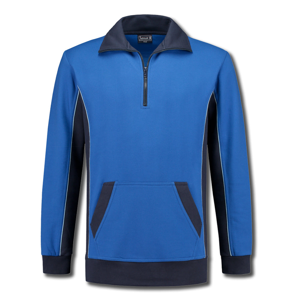 Zipper Sweater (blauw-navy)